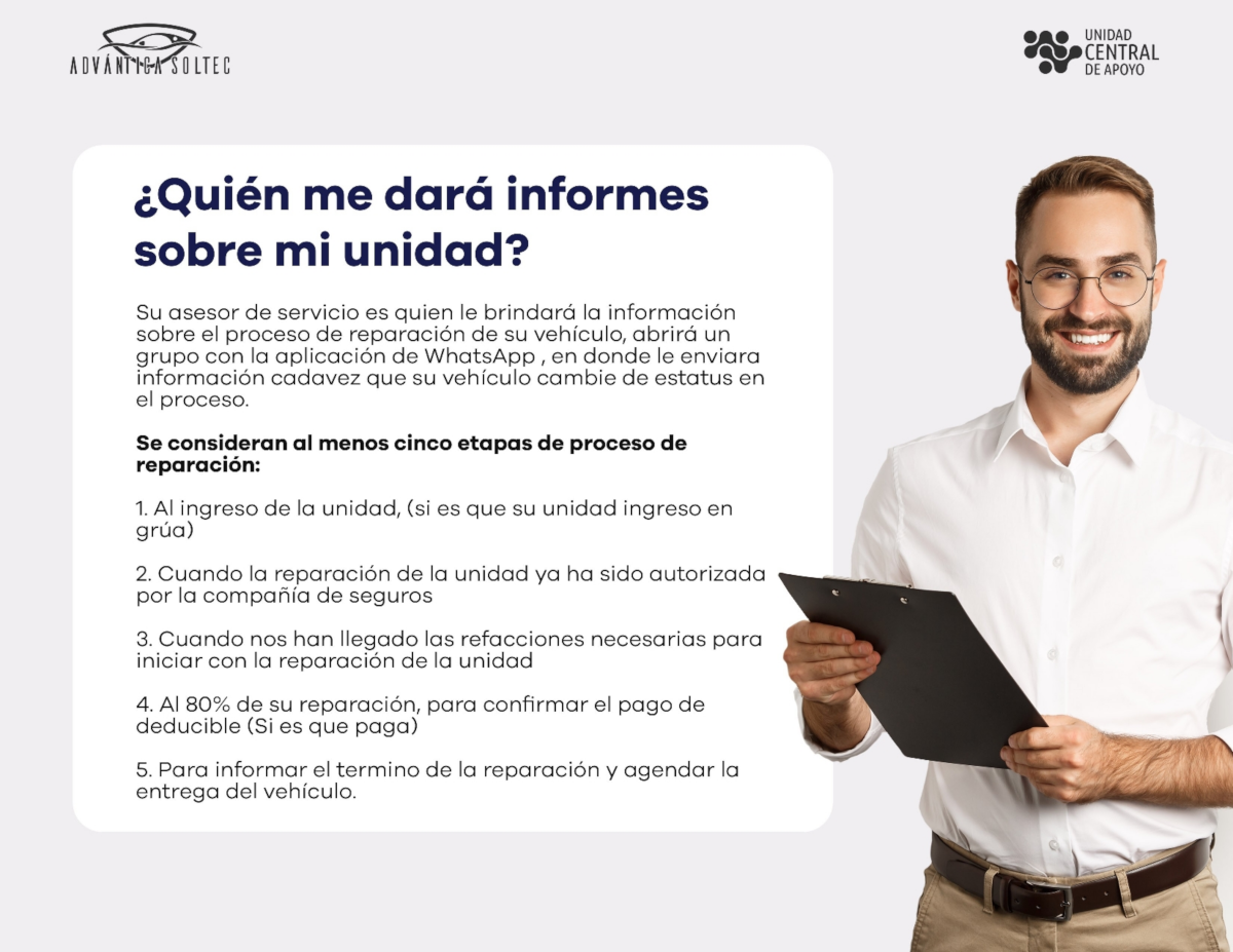 ADVANTICA SOLTEC: Quien me dará informes sobre mi unidad? ADVANTICA SOLTEC: Quien me dará informes sobre mi unidad?